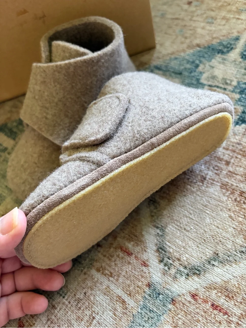 NIB Konges Sløjd Slippers Mamour Felt Footies 'Camel' $65 Euro 26, US 9.5